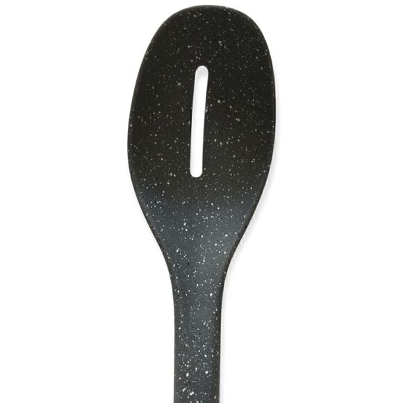 Nylon Slotted Cooking Spoon Utensil Hamilton Beach Speckled Gray Beige Large. - Picture 9 of 14